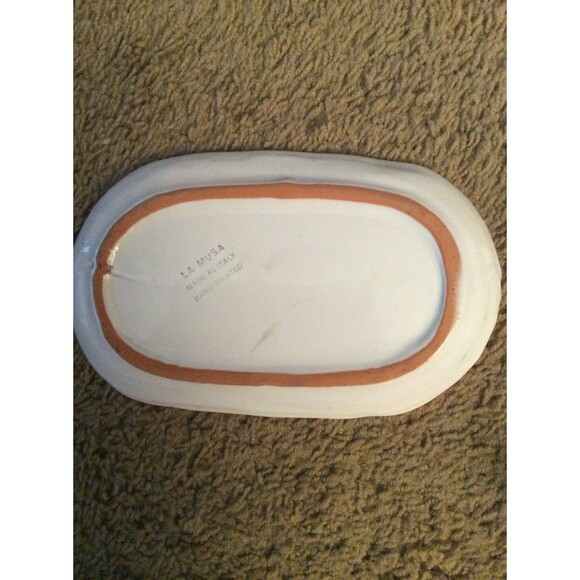 INVENTORY REDUCTION SALE. Hand Painted La Musa Snowman Plate B29 - Picture 2 of 3